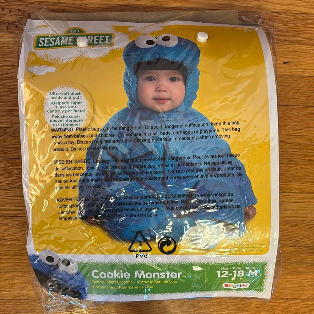 12-18M Cookie Monster Costume 🍪